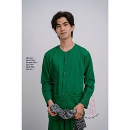 Bộ áo bà ba nam kate xanh lá cây truyền thống - Có bộ bà ba Bigsize- may sỉ bà ba toàn quốc - May bộ bà ba theo yêu cầu 7