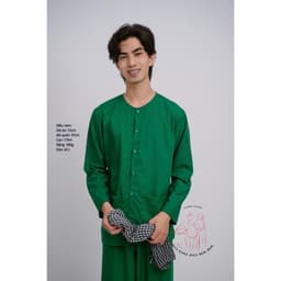 Bộ áo bà ba nam kate xanh lá cây truyền thống - Có bộ bà ba Bigsize- may sỉ bà ba toàn quốc - May bộ bà ba theo yêu cầu 6
