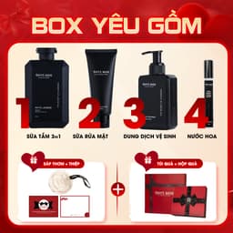 Quà tặng Valentine - Sữa tắm gội 3in1 350ml & Dung dịch vệ sinh 120ml & Sữa rửa mặt 100ml & Nước hoa nam 10ml Rhys Man 3