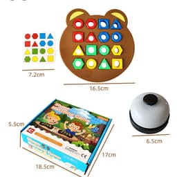 TẶNG CHUÔNG Bộ Đồ Chơi Lắp Ghép Khối Hình Học, Nhận Biết Màu Sắc, Giáo Dục Sớm Cho Bé 6