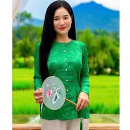 Set bộ bà ba nữ Tết gấm cổ tròn đủ màu đủ size - MAY SỈ BÀ BA THEO YÊU CẦU 9