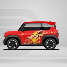 [HỎA TỐC] Sticker Tem Dán Decal Xe VF3 Mẫu Tết Hình Rồng  In Hình Theo Yêu Cầu IB Shop Temxe.Net 2