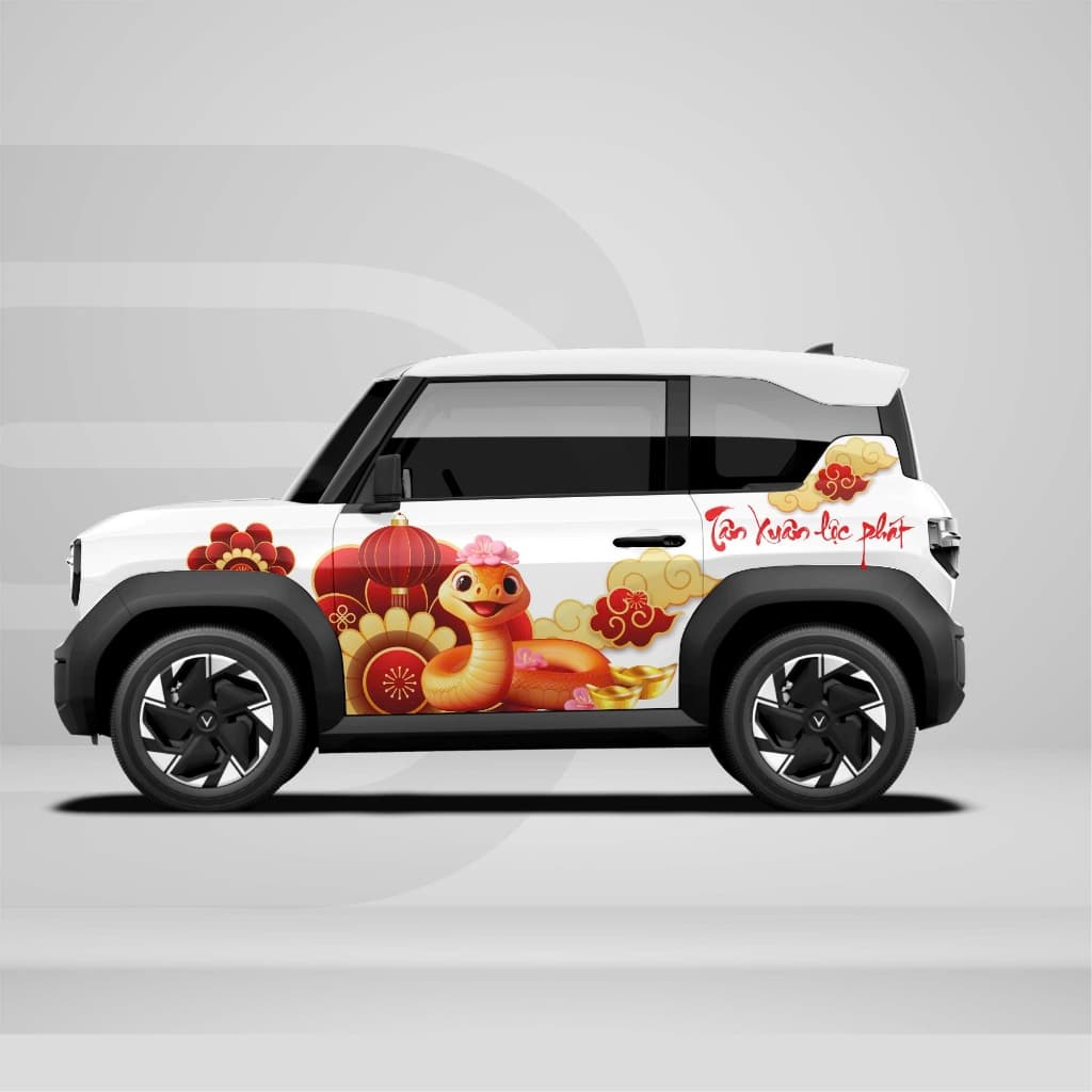 [HỎA TỐC] Decal dán xe VF3 - Sticker xe chất lượng cho Tết 2025 - Ds Decal Temxe.Net