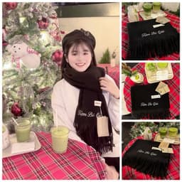 (THÊU TÊN) Khăn Len Dạ Cao Cấp Thêu Tên Theo Yêu Cầu Khăn Choàng Cổ Quà Tặng Bạn Trai Bạn Gái Valentine 65*200cm 7