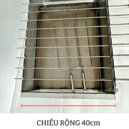 Máy nướng thịt, chả, gà vịt quay tự động 10 xiên THÉP - Có Quạt Thổi - Tặng kèm 2 xiên 3 và 10 xiên đơn INOX 3