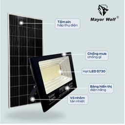 Đèn năng lượng mặt trời Mayor Wolf công suất 100w, 200w, 300w, 500w 4