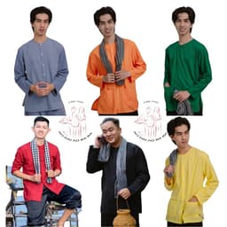 Áo bà ba lẻ vải Kate silk Xám/ Cam/ Xanh lá/ Đỏ/ Đen/ Vàng - Miền tây-giá rẻ- Có bộ bà ba Bigsize 1