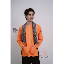Áo bà ba lẻ vải Kate silk Xám/ Cam/ Xanh lá/ Đỏ/ Đen/ Vàng - Miền tây-giá rẻ- Có bộ bà ba Bigsize 3