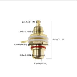 (Giá 1 cặp) Cổng AV / RCA bông sen chân AV chân RCA Phụ kiện âm thanh Diy - 2