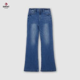 [ẨN] Quần jean ống loe nữ GENVIET JEANS vải denim co giãn nhẹ basic dễ phối đồ đi học đi là 8533 5