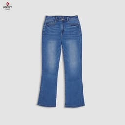 [ẨN] Quần jean ống loe nữ GENVIET JEANS vải denim co giãn nhẹ basic dễ phối đồ đi học đi là 8533 7