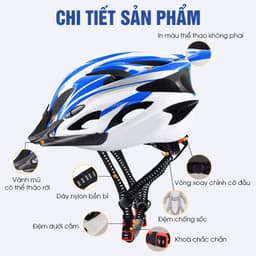 Mũ bảo hiểm xe đạp thể thao, Nón bảo hiểm chống sốc siêu nhẹ MBH 2