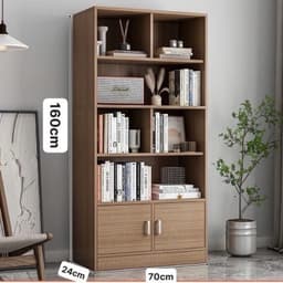 Tủ sách gỗ đa năng,tủ gỗ chữ U để đồ nhiều tầng, giá sách đứng trưng bày trang trí gỗ MDF có ngăn chống mối mọt 1