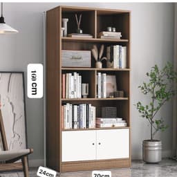 Tủ sách gỗ đa năng,tủ gỗ chữ U để đồ nhiều tầng, giá sách đứng trưng bày trang trí gỗ MDF có ngăn chống mối mọt 7