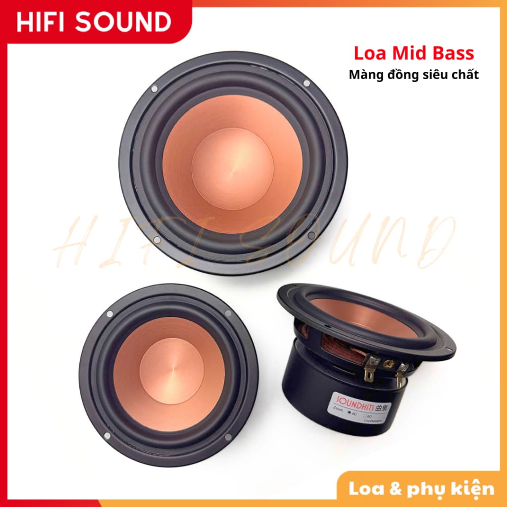 Củ Loa mid bass 4 inch 5,25 inch loa trầm trung trầm loa hifi loa kệ sách gia đình