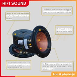 Củ Loa mid bass 4 inch 5,25 inch loa trầm trung trầm loa hifi loa kệ sách gia đình 5