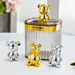 Hộp đựng bánh kẹo tết, tăm bông, hộp MIKA bông tẩy trang tăm xỉa răng trang sức vuông trong suốt 7