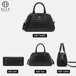 [Tặng hộp 20.10] Túi xách nữ thời trang ELLY EL321 đeo chéo đeo vai xách tay da tổng hợp cao cấp chính hãng 3
