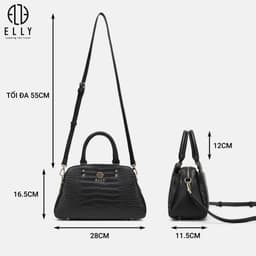 [Tặng hộp 20.10] Túi xách nữ thời trang ELLY EL321 đeo chéo đeo vai xách tay da tổng hợp cao cấp chính hãng 2