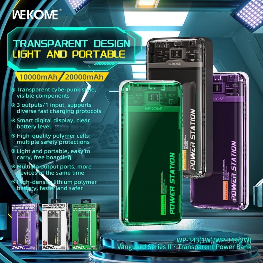 Pin Dự Phòng WEKOME WP-343 10.000mAh/ WP-349 20.000mAh