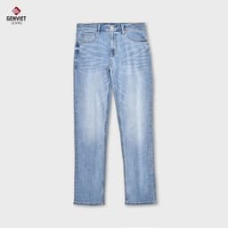Quần jean nam dáng col đứng GENVIET JEANS vải denim bền đẹp thanh lịch basic dễ phối đồ 8758 4