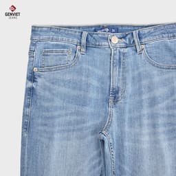 Quần jean nam dáng col đứng GENVIET JEANS vải denim bền đẹp thanh lịch basic dễ phối đồ 8758 5