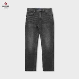 Quần jean nam dáng col đứng GENVIET JEANS vải denim bền đẹp thanh lịch basic dễ phối đồ 8758 2