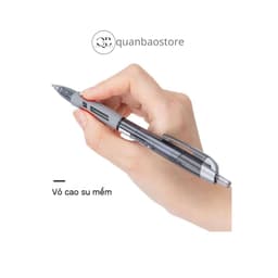 ( Hộp 12 cây)Bút gel bấm Deli S08 0.5mm thiết kế thon gọn trẻ trung, mực xanh- đen. 6