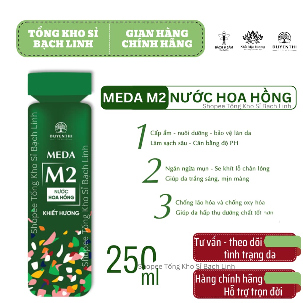Nước Hoa Hồng Khiết Hương M2 Duyên Thị Làm Sạch Da Dầu Giúp Ngăn Ngừa Da Mụn 250ml