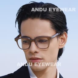 Gọng kính cận thời trang nam nữ ANDU EYEWEAR dáng vuông chống tia UV chất liệu nhựa cao cấp - 91AD36 8