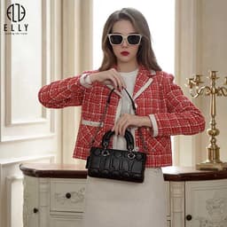 [Tặng hộp 20.10] Túi xách nữ da thật ELLY ET179 túi xách tay đeo vai đeo chéo cao cấp chính hãng 2