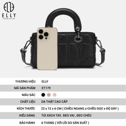 [Tặng hộp 20.10] Túi xách nữ da thật ELLY ET179 túi xách tay đeo vai đeo chéo cao cấp chính hãng 4