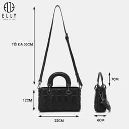[Tặng hộp 20.10] Túi xách nữ da thật ELLY ET179 túi xách tay đeo vai đeo chéo cao cấp chính hãng 5