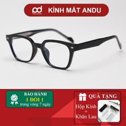 Gọng kính cận thời trang nam nữ ANDU EYEWEAR dáng vuông chống tia UV nhựa cốt kim loại - 91AD47 1