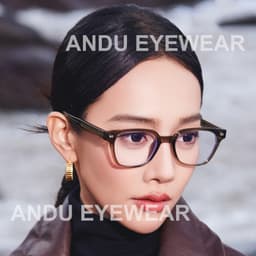 Gọng kính cận thời trang nam nữ ANDU EYEWEAR dáng vuông chống tia UV nhựa cốt kim loại - 91AD47 7