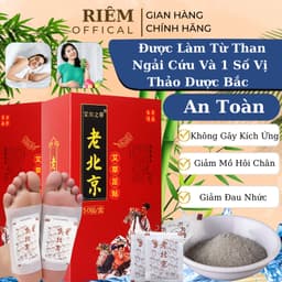 Miếng Dán Thải Độc Chân Hộp 50 Miếng Dán Chân Thải Độc Ông Lão Giúp Ngủ Ngon Giảm Mệt Mỏi RIEM 1
