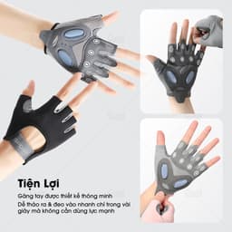 Găng Tay Sport Tập Gym Nữ Chống Trượt Tập Yoga, Gym, Goft, Đạp Xe, Đệm Silicon Cao Cấp - GT-SportNuSilicone 8