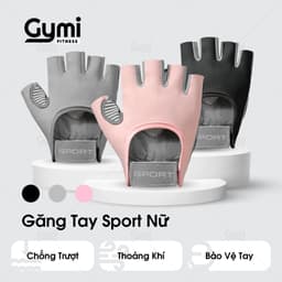 Găng Tay Sport Tập Gym Nữ Chống Trượt Tập Yoga, Gym, Goft, Đạp Xe, Đệm Silicon Cao Cấp - GT-SportNuSilicone 2