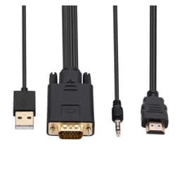 Cáp chuyển đổi VGA sang HDMI dài 1.8m hỗ trợ 1080P cho PC/Laptop ra TV/Monitor 8