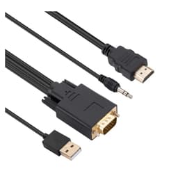 Cáp chuyển đổi VGA sang HDMI dài 1.8m hỗ trợ 1080P cho PC/Laptop ra TV/Monitor 9