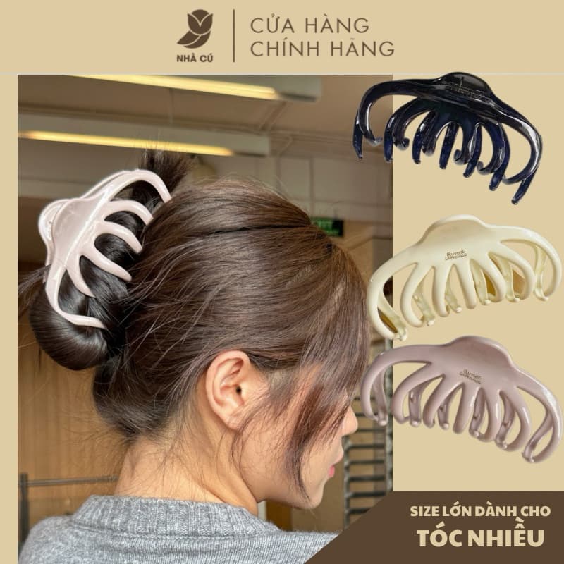 Kẹp Tóc Càng Cua NHÀ CÚ Size Lớn Hình Bầu Bamette 10 Răng Phong Cách Phụ Kiện Tóc Hàn Quốc 5965