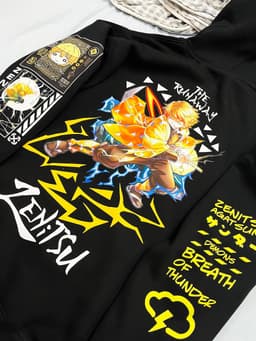 Áo Hoodie Kimetsu No Yaiba : Agatsuma Zenitsu Gigantic Nỉ bông cho Nam/ Nữ by The Runaway 16