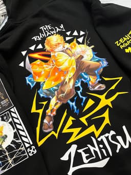 Áo Hoodie Kimetsu No Yaiba : Agatsuma Zenitsu Gigantic Nỉ bông cho Nam/ Nữ by The Runaway 18