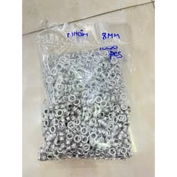 Khoen mắt cáo nhôm 4mm, 4.5mm, 5mm, 6mm, 8mm, 10mm, 12mm, 14mm Bịch 1000 cái Có long đền 4