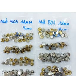 Nút bấm 4 thành phần Mã cúc 501 /  503 Bằng thau không gỉ Chuyên làm nút áo da cao cấp, áo khoác, quần jean 4