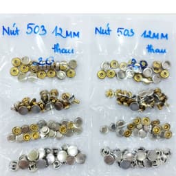 Nút bấm 4 thành phần Mã cúc 501 /  503 Bằng thau không gỉ Chuyên làm nút áo da cao cấp, áo khoác, quần jean 3