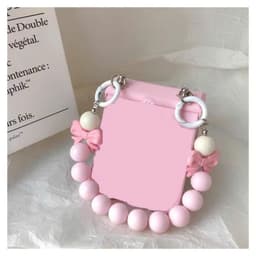 [CÓ SẴN] Ốp Z Flip6 - Z Flip5 - Flip4 - Flip3 5G màu pastel dây nơ charm tai mèo kèm thanh bảo vệ bản lề 4