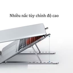Hợp Kim Nhôm Giá đỡ laptop Đế tản nhiệt laptop gấp gọn điều chỉnh độ cao N3 N8 H5 Kệ tản nhiệt laptop có quạt tản nhiệt 5