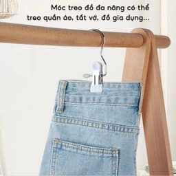 COMBO 30 Móc kẹp quần áo đa năng JYoohome Móc kẹp treo quần áo tiện ích giữ đồ gọn gàng bền đẹp 2