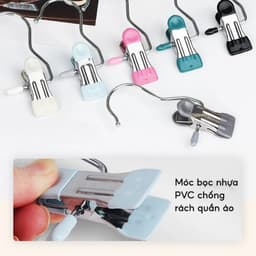 COMBO 30 Móc kẹp quần áo đa năng JYoohome Móc kẹp treo quần áo tiện ích giữ đồ gọn gàng bền đẹp 3